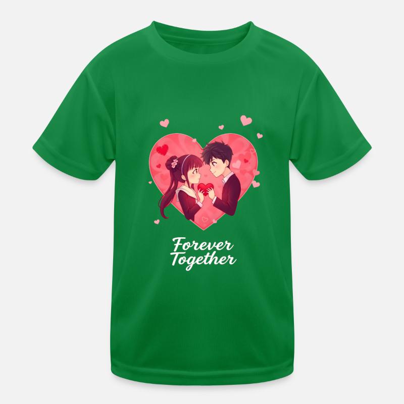Anime Valentinstag Design Kinder Funktions-T-Shirt