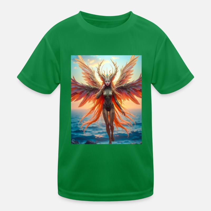 Alkonost, oiseau mythique slave à la voix divine T-shirt sport Enfant