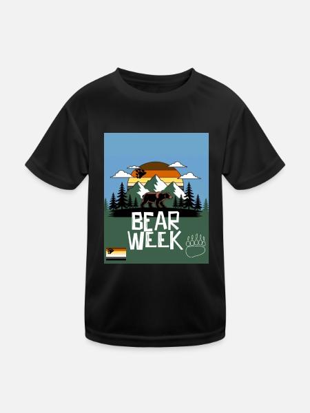 bear Week - Kids Functional T-Shirt - black - Front