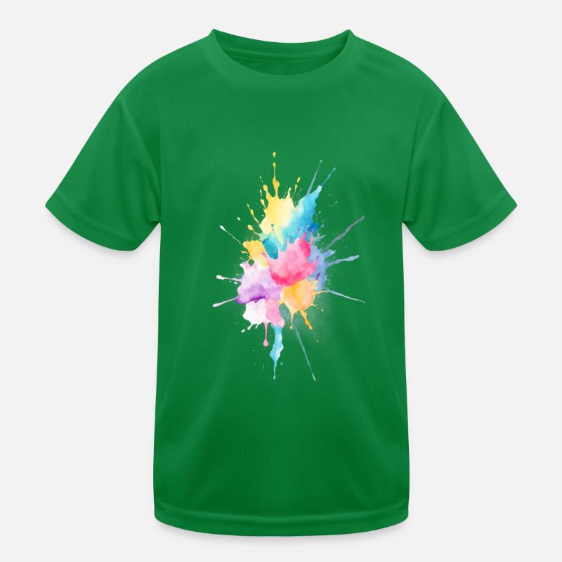 Aquarelle abstraite éclaboussure T-shirt sport Enfant