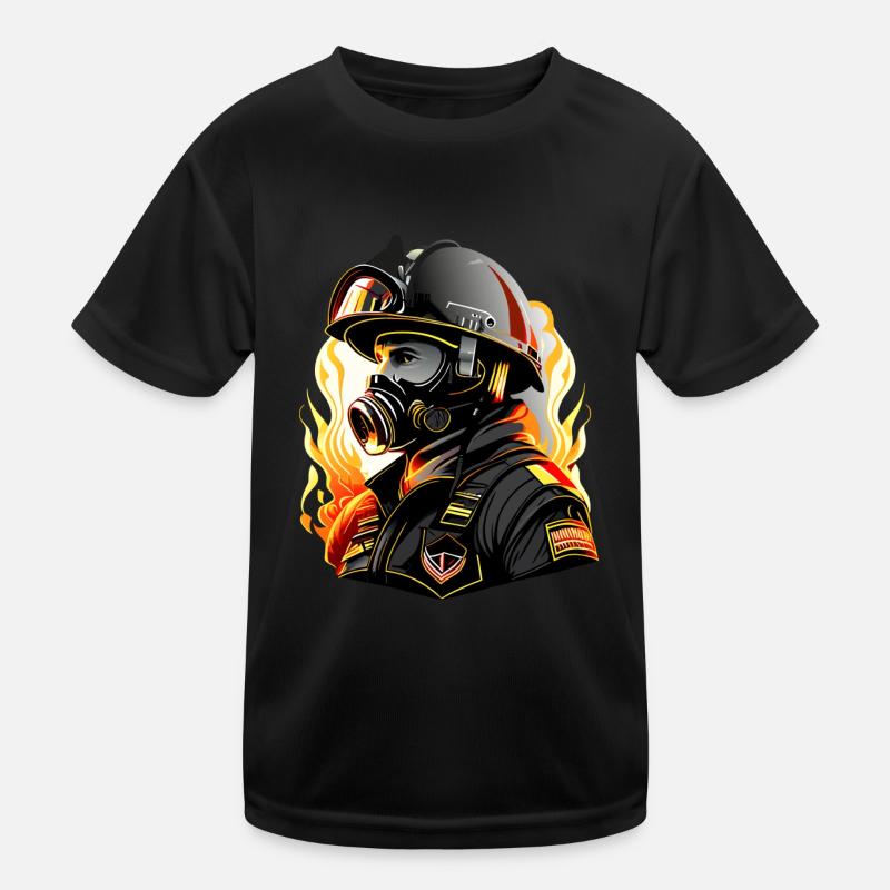 Feuerwehrmann Kinder Funktions-T-Shirt