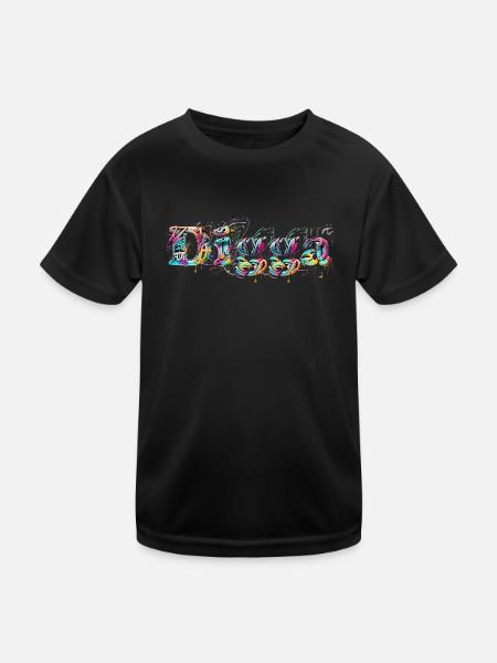 Digga - Grafitti - Kids Functional T-Shirt - black - Front