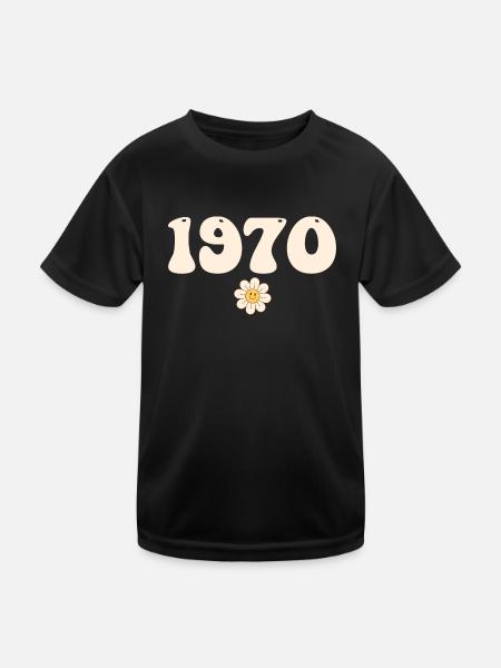1970 - Cadeau né en 1970 - T-shirt sport Enfant - noir - Devant