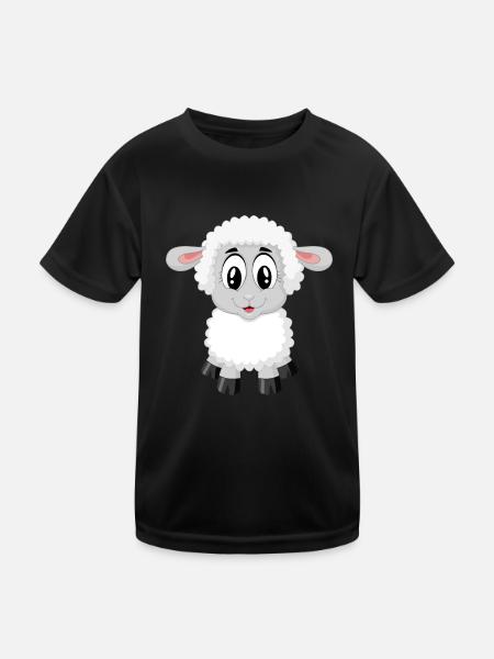 moutons doux! - T-shirt sport Enfant - noir - Devant