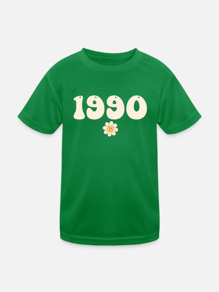 1990 - Gift born in 1990 - Kids Functional T-Shirt - kelly green - Front