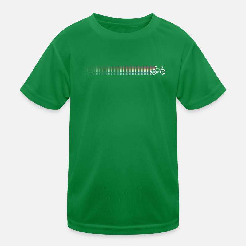 Regenbogen Gradient Fahrrad Silhouette Kinder Funktions-T-Shirt