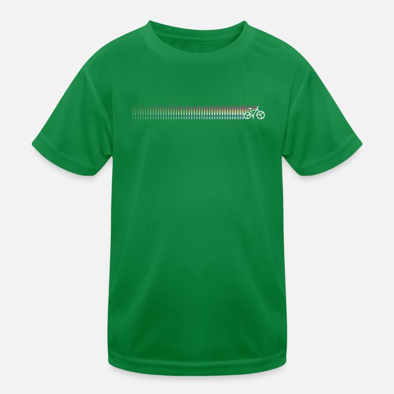 Gradient Barcode Sonnenuntergang Kinder Funktions-T-Shirt