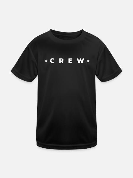 crew_-2- - Kinder Funktions-T-Shirt - Schwarz - Vorne