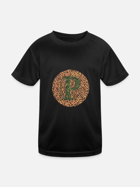 Rho-Sehtest - Kinder Funktions-T-Shirt - Schwarz