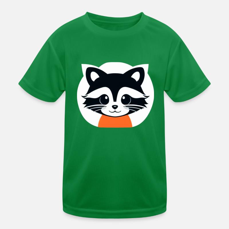 Waschbären süßer Cartoon Waschbär 5 Kinder Funktions-T-Shirt