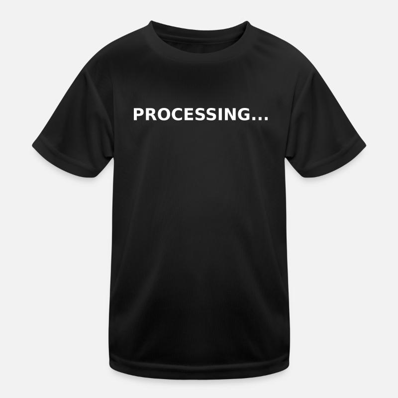 PROCESSING… - Kinder Funktions-T-Shirt - Schwarz