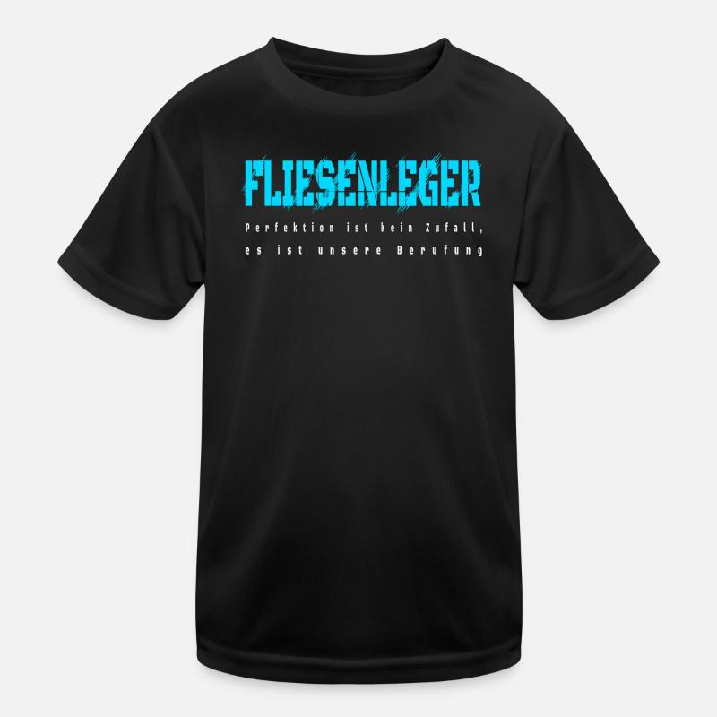Fliesenleger Design Kinder Funktions-T-Shirt