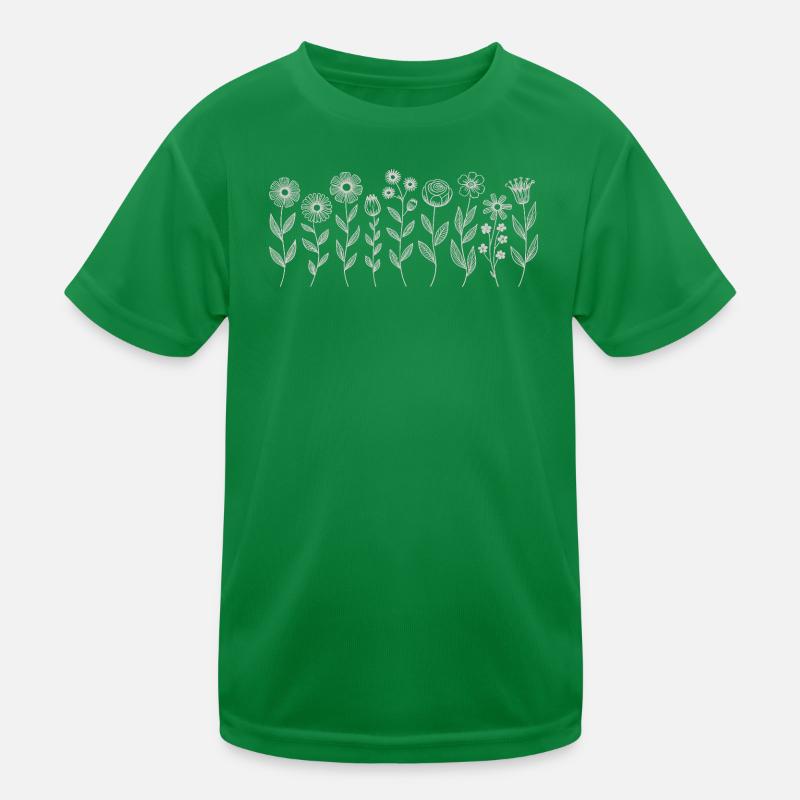 Floral Pattern Florist Kids Functional T-Shirt