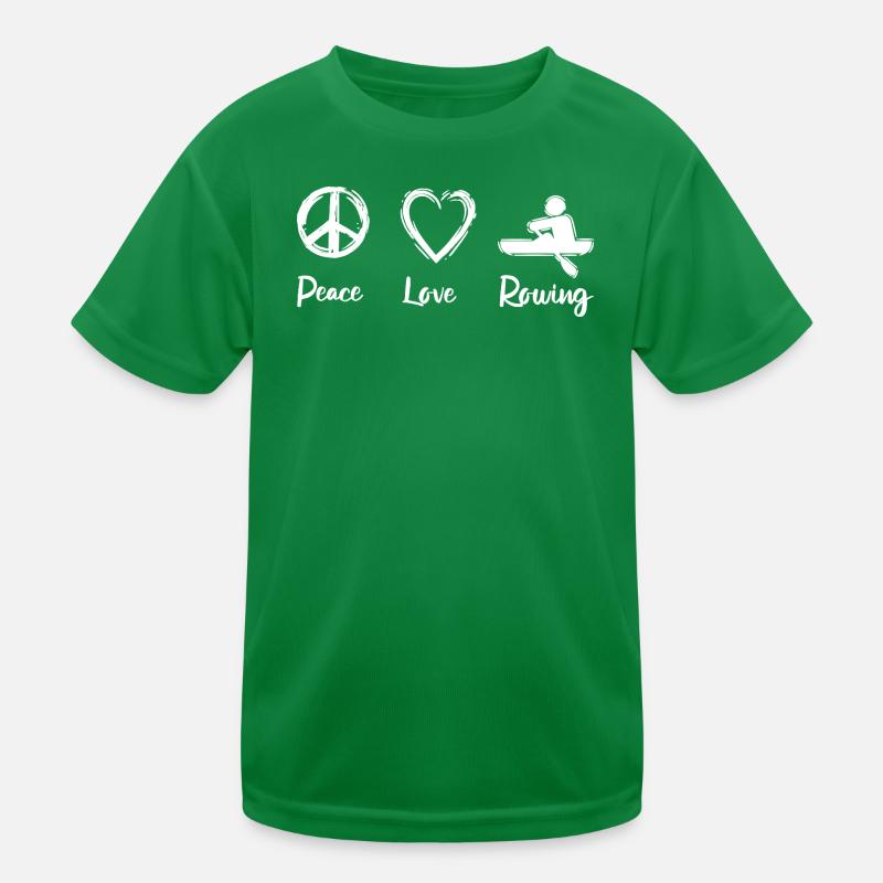 Peace Love Rowing Kids Functional T-Shirt
