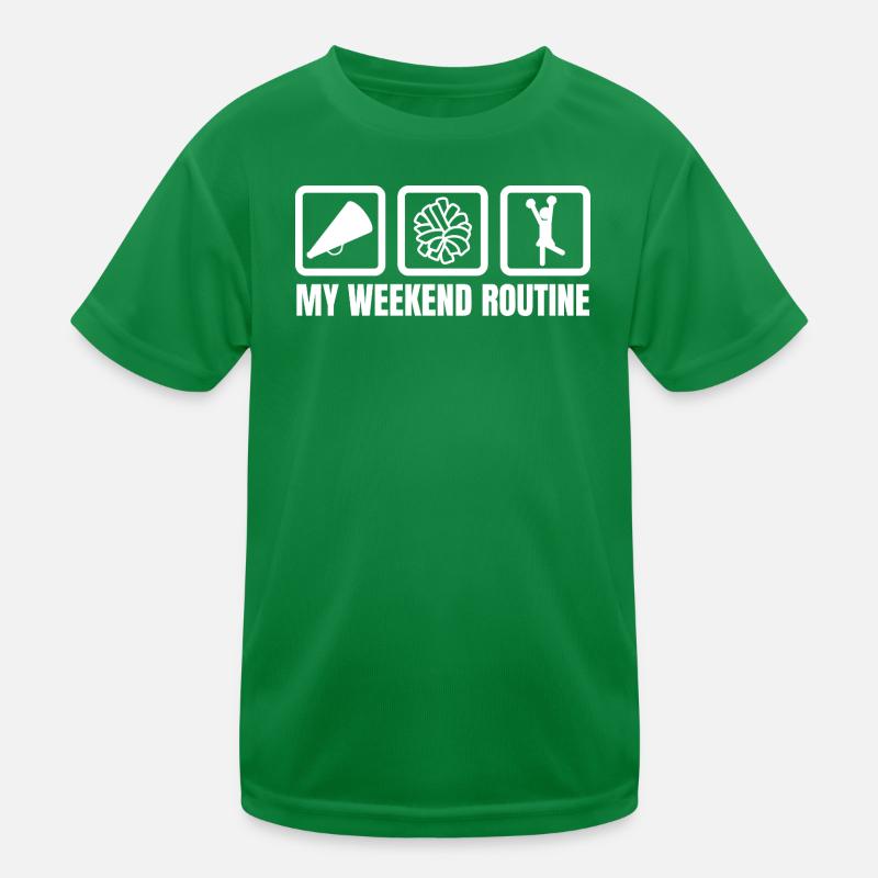 Meine Wochenendroutine Kinder Funktions-T-Shirt