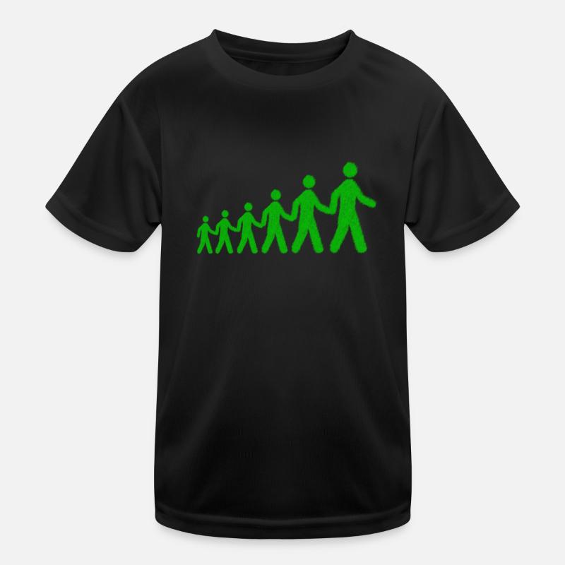 Grüne Männchen Verfolgung Geschenk Geschenkidee Kinder Funktions-T-Shirt