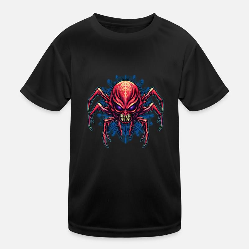 Arachnides de conception d’araignée abstraite colorée T-shirt sport Enfant