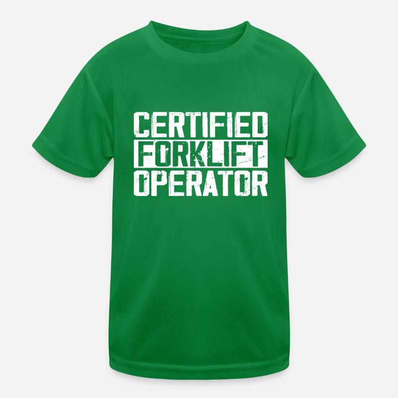 Certified Forklift Operator Kids Functional T-Shirt