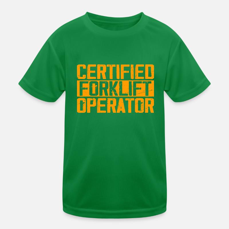 Certified Forklift Operator Kids Functional T-Shirt