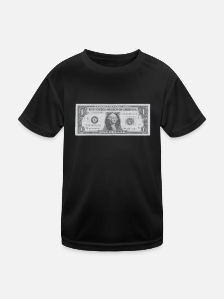 1 dollar - T-shirt sport Enfant - noir - Devant
