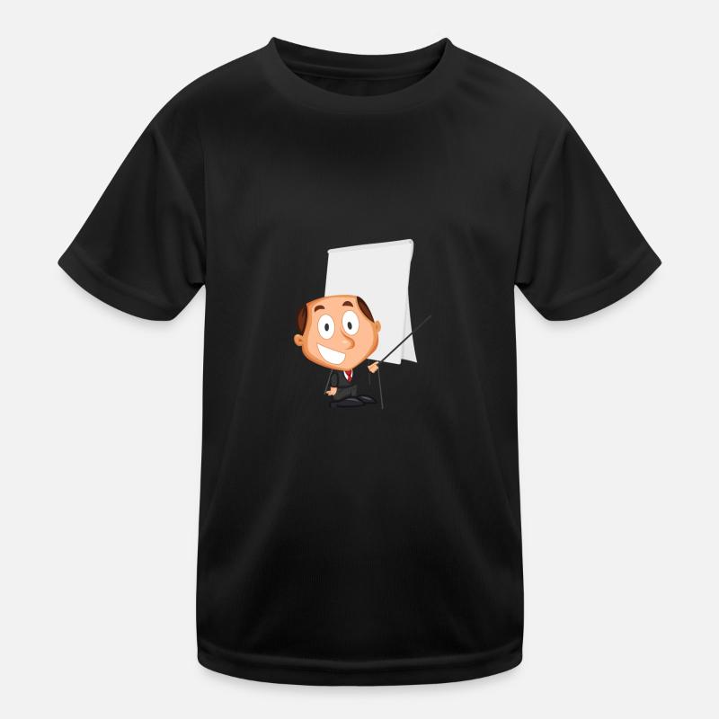 Dozent verwendet Flipchart, Geschenkidee Kinder Funktions-T-Shirt