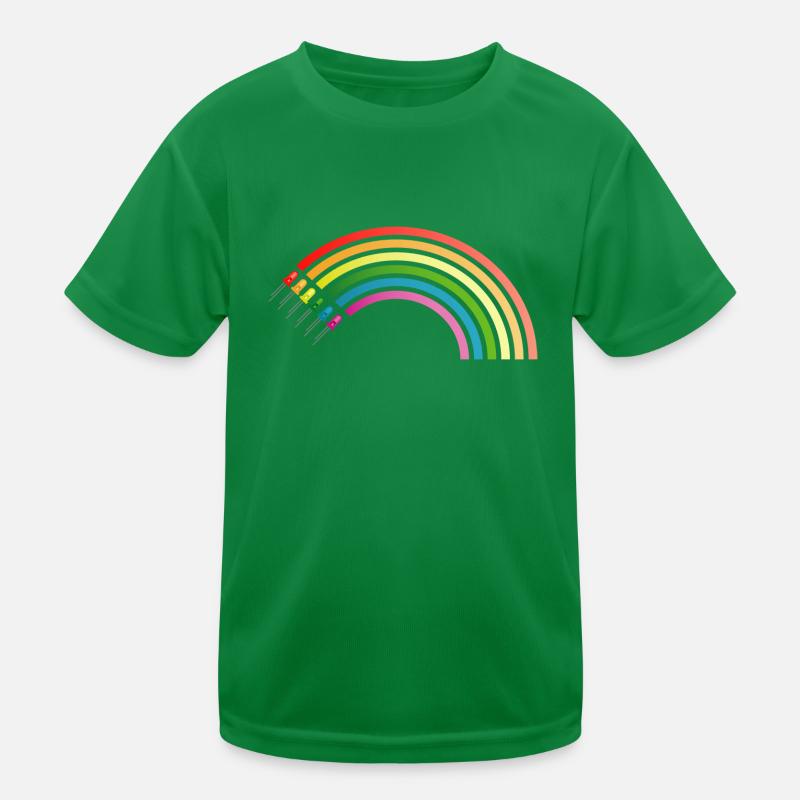 Regenbogen LED Shirt Geschenkidee Sonderangebot Kinder Funktions-T-Shirt