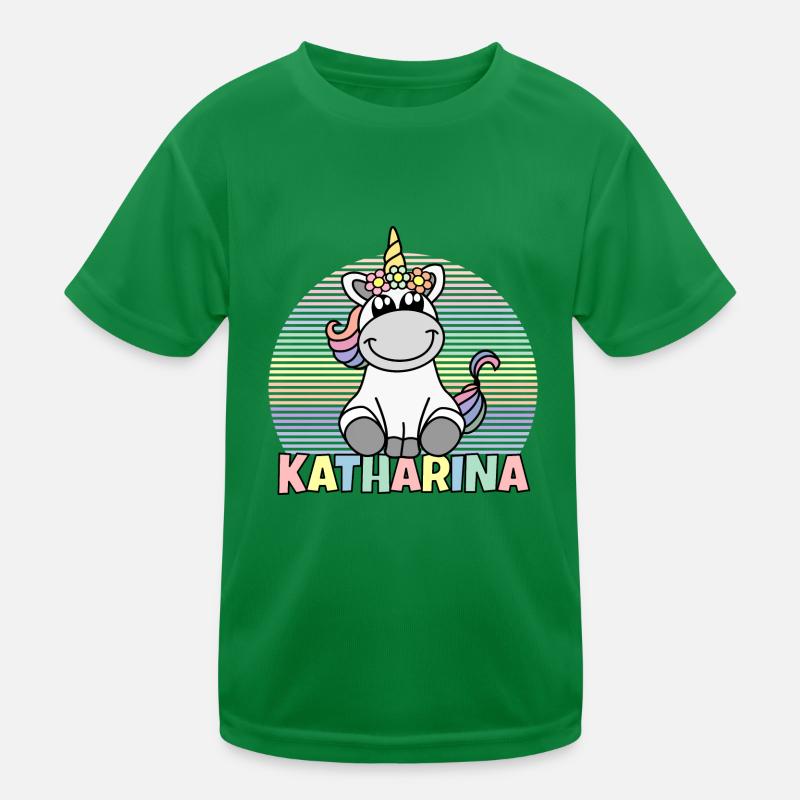 Katharina Einhorn Name Kinder Funktions-T-Shirt