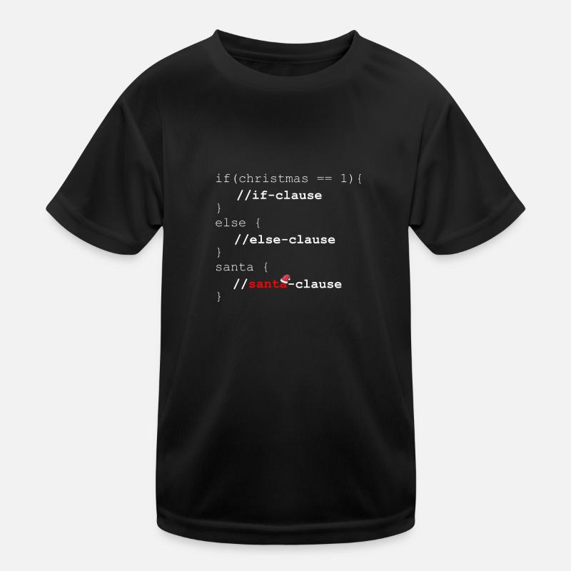 Santa Clause - cadeau de Noël programmeurs - T-shirt sport Enfant - noir