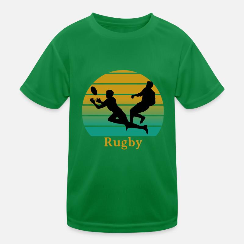 rugby sunset Kids Functional T-Shirt