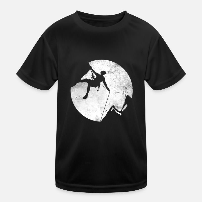 Geschenk Kletterer Boulderer klettern bouldern - Kinder Funktions-T-Shirt - Schwarz