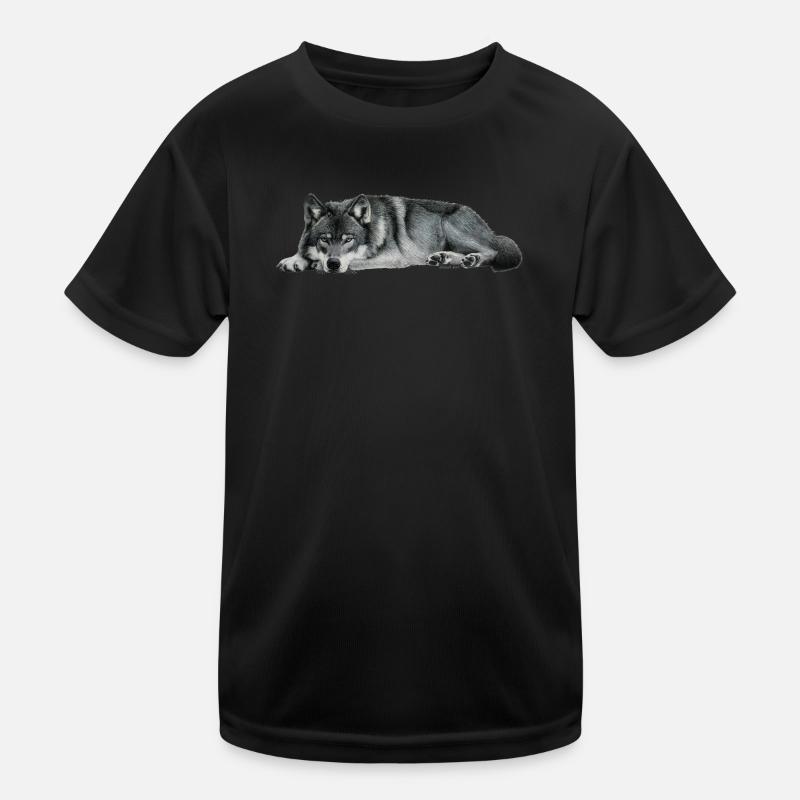 wolf Kinder Funktions-T-Shirt