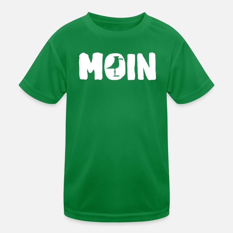 Moin mit die Möwe Kinder Funktions-T-Shirt