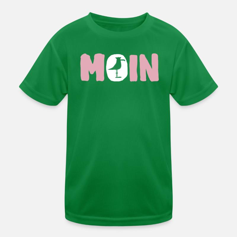 Moin mit Möwe Kinder Funktions-T-Shirt