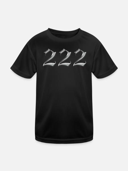 Angel Nummer 222 Ausrichtung - Kinder Funktions-T-Shirt - Schwarz