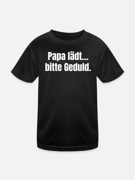 Dad invites patience - Kids Functional T-Shirt - black - Front