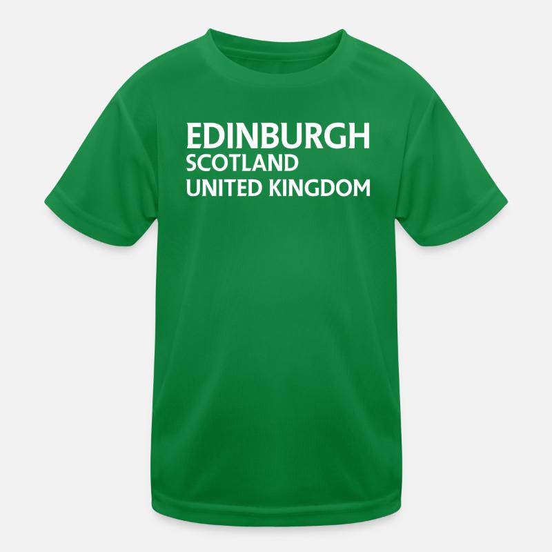 Edinburgh – Scotland Textdesign Kids Functional T-Shirt