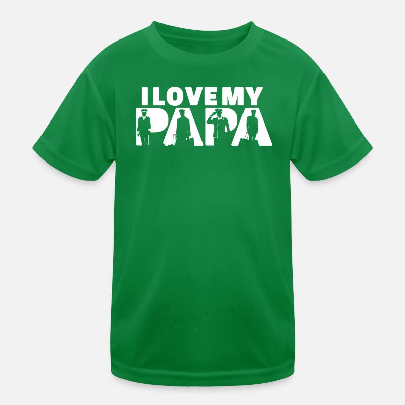 Pilot Flugzeugentwicklung Flug Papa Pilot Papa Papa Kinder Funktions-T-Shirt