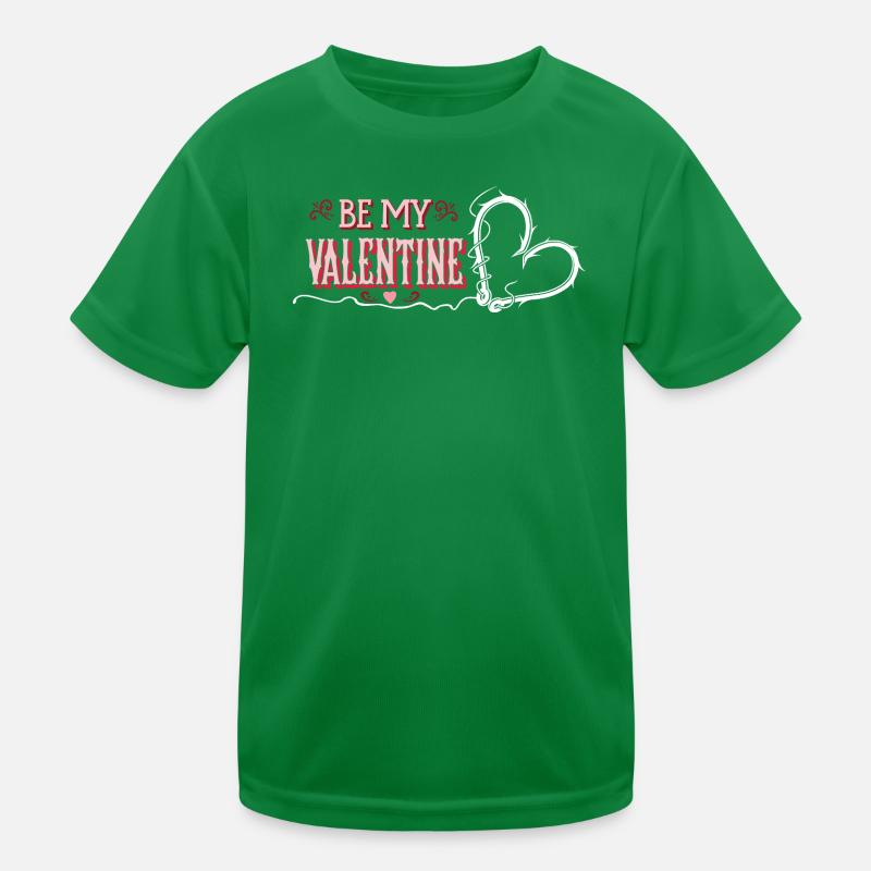 Be My Valentine Romantisches Herz Kinder Funktions-T-Shirt