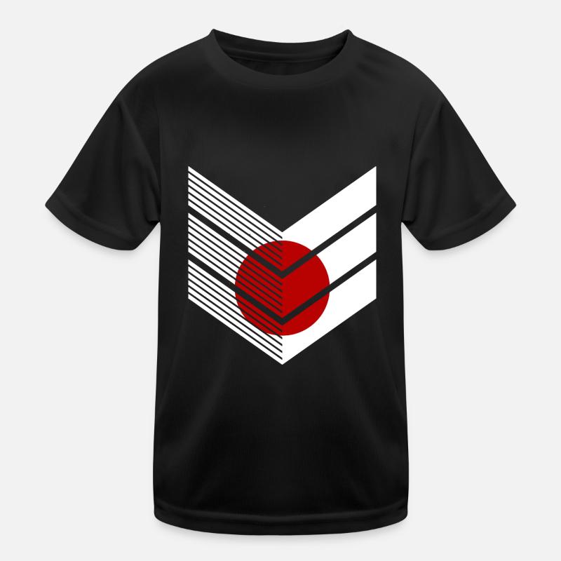 Drapeau du Japon Utilisé Look Nihon Drapeau japonais T-shirt sport Enfant
