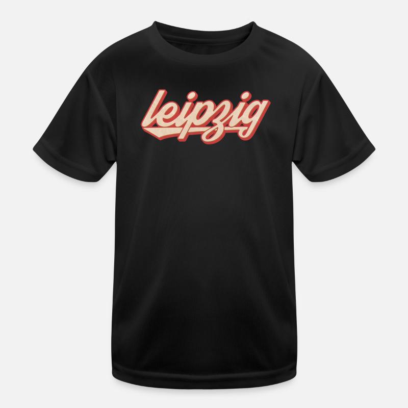 Leipzig Script Vintage Logo Kinder Funktions-T-Shirt