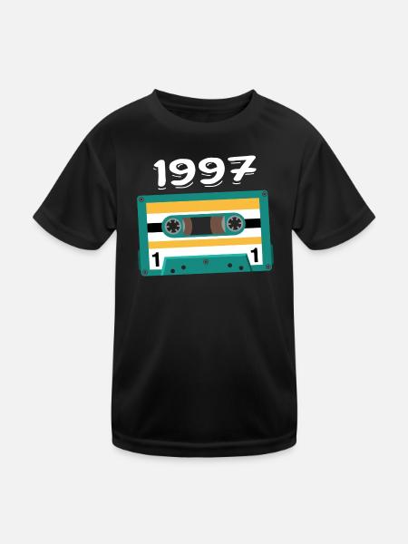 Cassette 1997 Vintage Anniversary 1997 - Kids Functional T-Shirt - black - Front