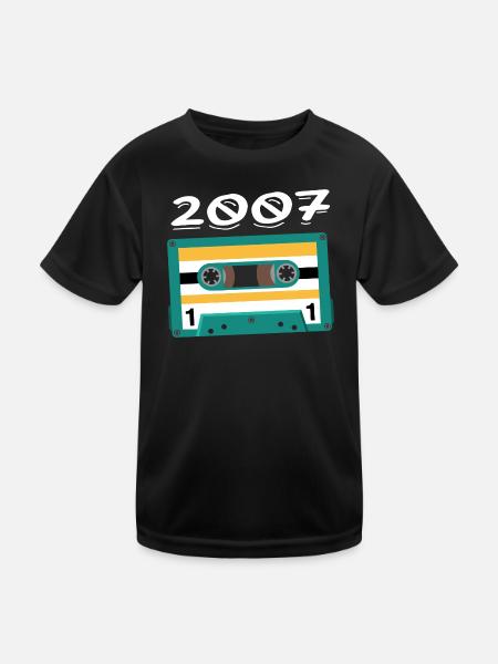 Cassette 2007 Vintage Anniversaire 2007 - T-shirt sport Enfant - noir - Devant