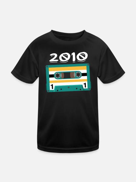 Cassette 2010 Vintage Anniversaire 2010 - T-shirt sport Enfant - noir - Devant