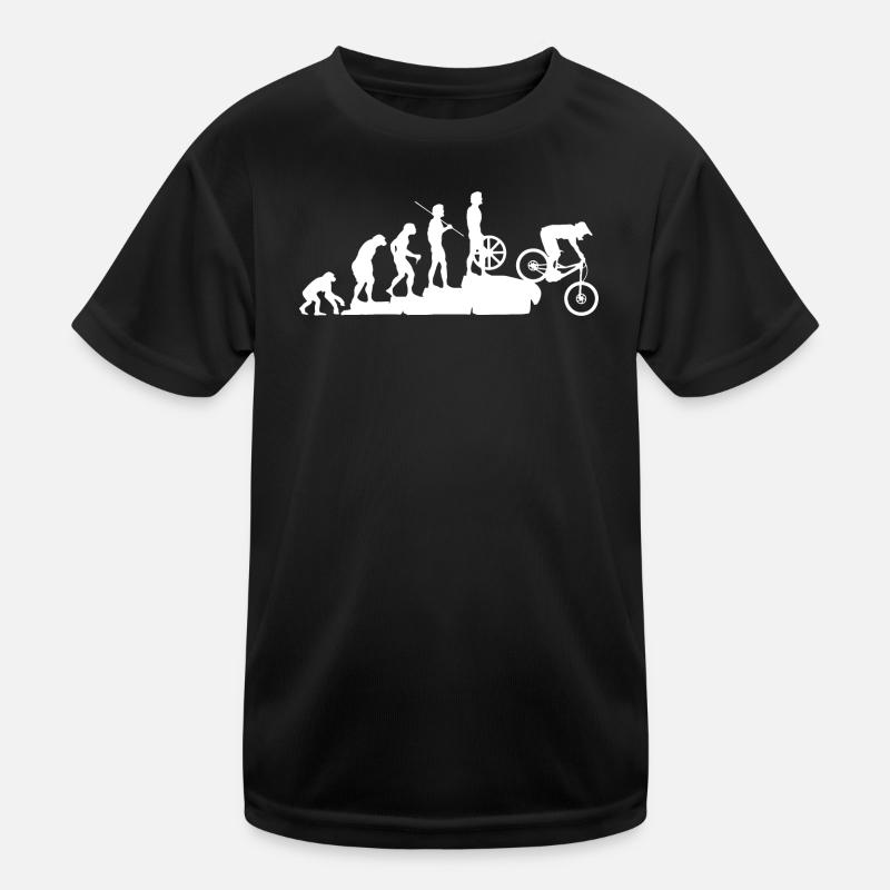 MTB Evolution Downhill edit - Kids Functional T-Shirt - black