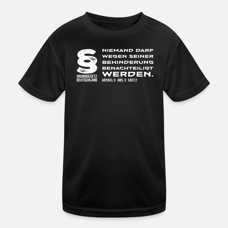 Antidiskriminierung Botschaft - Kinder Funktions-T-Shirt - Schwarz