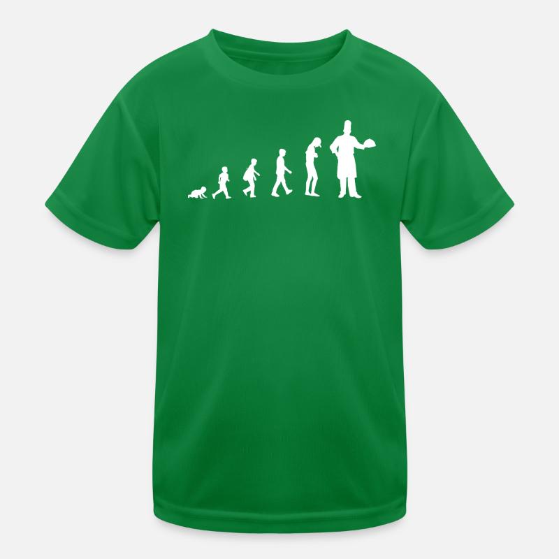 Evolution vom Baby zum Koch / Restaurant Kinder Funktions-T-Shirt