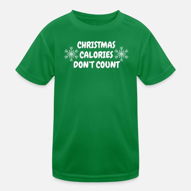Weihnachtskalorien zählen nicht Shirt Kinder Funktions-T-Shirt