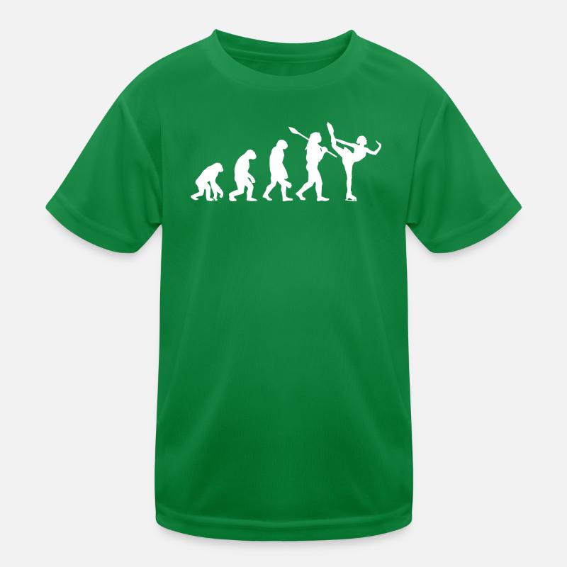 Entwicklung des Mannes, Eiskunstlauf-Mädchen, Eislauf-Mädchen Kinder Funktions-T-Shirt