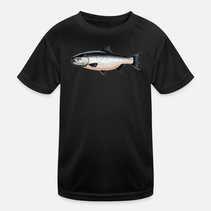Lachse Lachs Kinder Funktions-T-Shirt