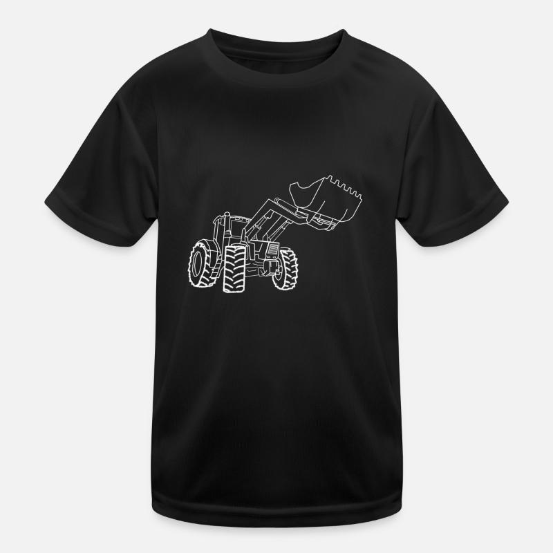 tractor - Kids Functional T-Shirt - black